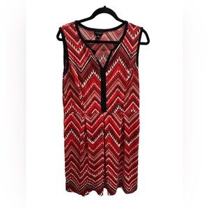 Women’s Enfocus Studio Red and Pink Chevron Dress